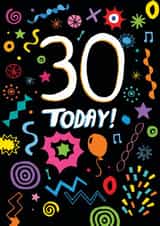 30th birthday abstract pattern design created by Pencilface