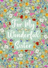Birthday wishes for a wonderful Sister created by Jen James