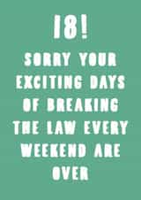 18th Birthday card about going out created by metoyou