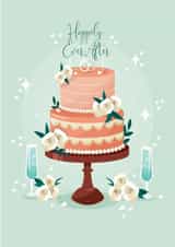 Happily Ever After Wedding Cake Card created by Creationery