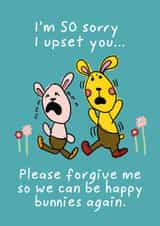 Cute Happy Bunnies Sorry Card created by Love Little Lill
