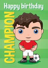 Cute Man United football birthday card for boys created by essjay