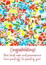 Colorful watercolor floral Congratulations card created by preeta varkey