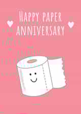 Funny 1 Year Anniversary Card - Toilet Paper - Happy Paper Anniversary created by @Laura Lonsdale Designs