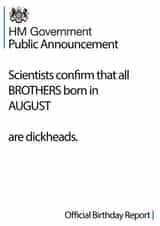 Birthday Brother HM Government Announcement! created by Art Thunderclap