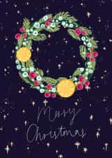 Merry Christmas Wreath Card created by Charlotte Nicholson Design