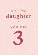 Daughter 3rd Birthday card created by Too Wordy