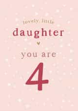 Daughter 4th Birthday card created by Too Wordy