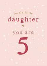 Daughter 5th Birthday card created by Too Wordy