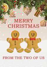 CUTE GAY GINGERBREAD COUPLE CHRISTMAS CARD created by Mo&Co