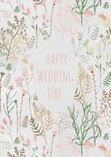 Pretty Foliage Engagement Card - Happy Wedding Day created by Kamilya Panina