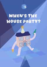 Modern House Party New Home Card - Disco - When's The House Party created by Stilus 