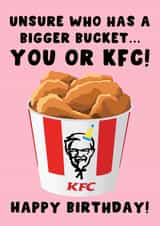 KFC Bucket Rude Birthday Card created by Pink Peach Cards
