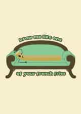 French fries titanic food pun card created by Sunshine Lane