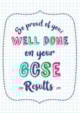 Well done GCSE exam result card created by Hello Fridays Studio