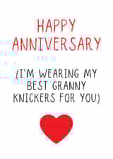 Granny knickers, Anniversary Card created by Jazzie Designs
