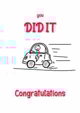 Driving Test Passed Exam Card created by It's A Sign Of The Time