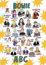 Bowie ABC Card created by Lora O’Callaghan