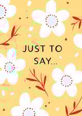 Just to say card created by Leah Alefounder Illustrations