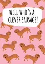 Clever Sausage - New Job / Exams Card created by @Laura Lonsdale Designs