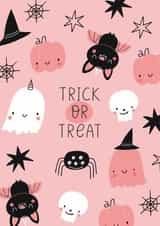 TRICK OR TREAT. Cute Halloween created by Nadya Barkova