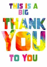Big Thank You Abstract Design Card created by size3art