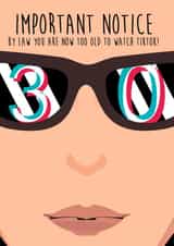 TikTok 30th Birthday Card created by Rosewood Design