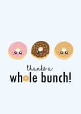 Thanks a whole bunch thank you card created by Vaishnavi D