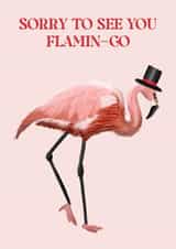 Flamingo leaving card created by Beth Wake