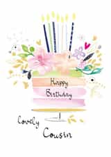 Lovely Cousin Birthday Floral Card created by SABIVO Design by Sabina