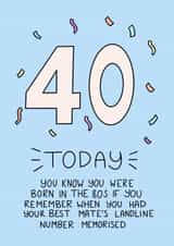 Happy 40th birthday, Landline Throwback Memories created by Schnauzer Scribbles