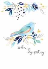 Sympathy Blue Bird Card created by SABIVO Design by Sabina