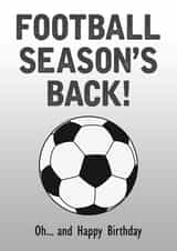 Football Season's back Birthday Card created by Daft as Duck