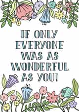 Floral card, just because, friendship bestie, flowers, for her, appreciation created by By Emma Dearling