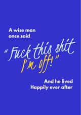 Give your wise friend or colleague a cheeky leaving card created by CreatedbyMe Sean