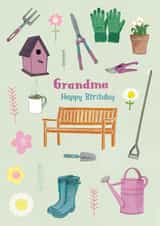 Classic Birthday Card - For Grandma - Gardening created by Pencilface