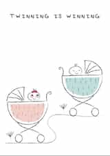 Boy and girl twins card. created by Eli&Mama