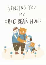 Bear hug sympathy card created by Miss NoProblem