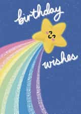 Rainbow shooting star birthday card created by Rainbow Craft Co