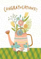 Congratulations card with cute mice couple created by Miss NoProblem