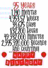 Celebrate a 95th birthday in months/weeks/days/hours/minutes & seconds! created by CardandFast