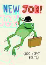 Hoppy New job, Frog Card created by Pencilface