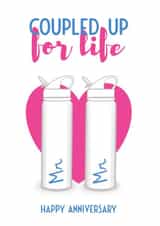 Love Island Anniversary Card for gay couple or partner 1000 created by Bev O'Connor || @oconnordesign