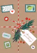 Brown Paper Packages, Festive Christmas Present created by Paper Raven Co.