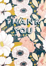 Pretty Floral Thank You Card created by Paper Raven Co.