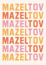 Mazel Tov greeting card created by Reuben & Goldie