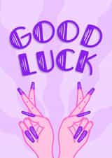 Finger Crossed Good Luck Card created by Alice Illu