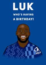 Fun Birthday Card - Romelu Lukaku - Football created by Elgo Designs