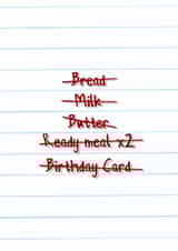 Shopping List Birthday Card created by King Kards