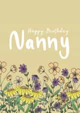 Happy Birthday Nanny Wildflower Card created by Sarah, Spark Prints & Designs